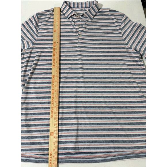 johnnie-O Striped Men's XL Performance Polo UPF 50 Golf - Picture 7 of 10